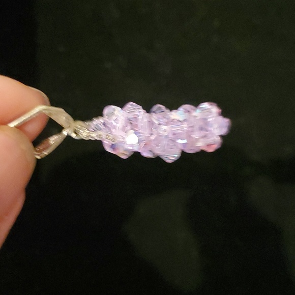 Swarovski Pink Crystal Beads Earrings 💗 - Picture 2 of 3